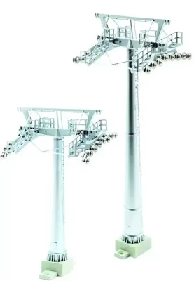 Kerstfiguur kabelbaan 2 kolommen skilift 12 6cm H0 1:87 Jaegerndorfer - Jaegerndorfer