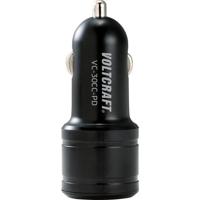VOLTCRAFT VC-30CC-PD USB-oplader 30 W 1x USB-A, 1x USB-C USB PD Zwart Auto USB Power Delivery (USB-PD) - thumbnail