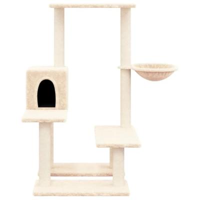 Kattenmeubel met sisal krabpalen 94,5 cm crmekleurig