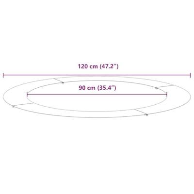 VidaXL Geschikt voor platte boomring wit ø90 / 120 cm staal