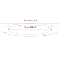 VidaXL Geschikt voor platte boomring wit ø90 / 120 cm staal - thumbnail