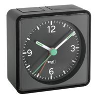 TFA Dostmann 60.1013.01 Wekker Kwarts Zwart Alarmtijden 1 Fluorescerende Wijzers - thumbnail