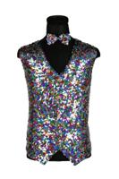 Pailletten herenvest met strikje - thumbnail