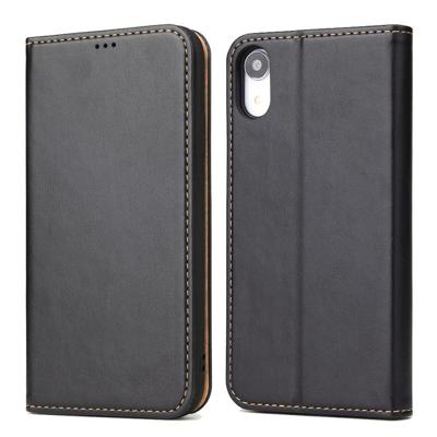 Horizontale Flip PU lederen case voor de iPhone XR met houder & card slots & portemonnee (zwart) Horizontale Flip PU lederen case voor de iPhone XR met houder & card slots & portemonnee (zwart)