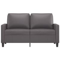 Tweezitsbank 120 cm kunstleer grijs - thumbnail