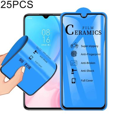 25 stuks 2.5 D volledige lijm volledige cover keramiek film voor Xiaomi mi a3 Lite/mi CC9/mi 9