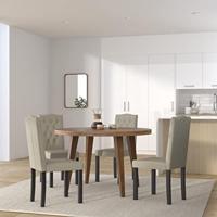 Eetkamerstoelen 2 st stof camel - thumbnail