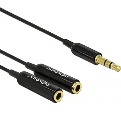 DeLOCK 65356 audio splitter, male jack 3,5mm naar 2x female 3,5mm 25cm