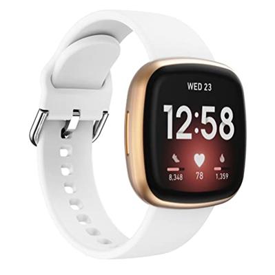 Fitbit Versa 3 & 4 / Sense 1 & 2 - Siliconen bandje - Wit Fitbit Versa 3 & 4 / Sense 1 & 2 - Siliconen bandje - Wit