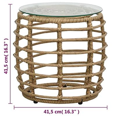 3-delige Bistroset poly rattan eikenkleurig 3-delige Bistroset poly rattan eikenkleurig