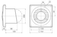 Maico Ventilatoren ECA piano TC Wand- en plafondventilator 230 V 80 m³/h 10 cm - thumbnail