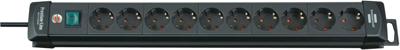 Stekkerdoos Premium-Line 10-Wegs 3.00 m Zwart - Geaard Stekkerdoos Premium-Line 10-Wegs 3.00 m Zwart - Geaard