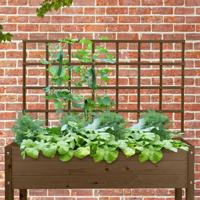 Esschert Design trellis verhoogde kweekbak bruin L - thumbnail