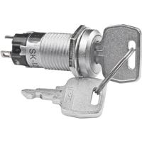 NKK Switches SK12BAW01 SK12BAW01 Sleutelschakelaar 250 V/AC 1 A 1x aan/aan 1 x 90 ° 1 stuk(s) - thumbnail