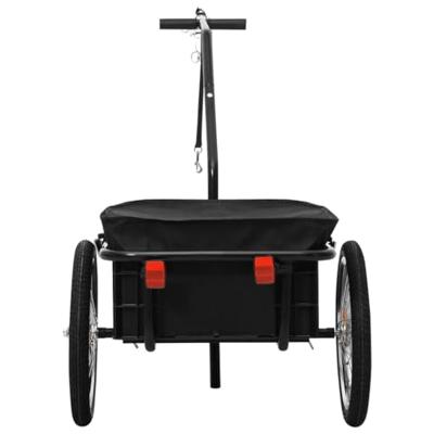 Fietstrailer/trekwagen 155x60x83 cm staal zwart Fietstrailer/trekwagen 155x60x83 cm staal zwart