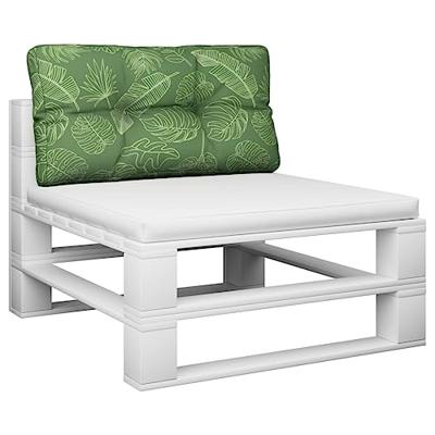 VidaXL Palletkussen bladpatroon 70x40x12 cm stof - thumbnail