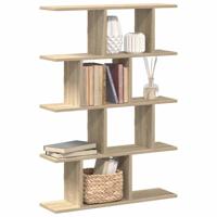 Wandschap kubus 12 vakken bewerkt hout sonoma eikenkleurig - thumbnail