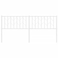 Hoofdbord 180 cm metaal wit - thumbnail