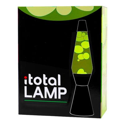 Itotal Lavalamp zwart/groen, 40cm