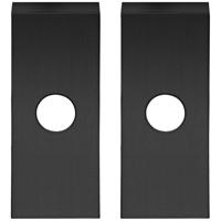 WC rozet paar zwart rechthoekig rozet - thumbnail