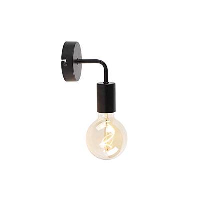 QAZQA Moderne wandlamp zwart 15,5 cm - Facile