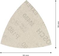Bosch Accessoires Expert M480 schuurnet voor deltaschuurmachines 93 mm, K180 - 5 stuk(s) - 2608900720 - thumbnail