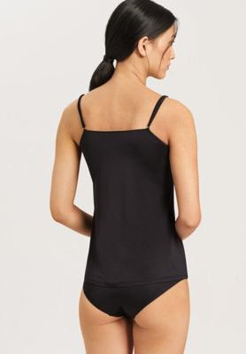 Hanro Dames Satin de Luxe spaghetti-top zwart 071063