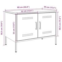 Tv-meubelen 2 st 68x39x50,5 cm staal mosterdgeel - thumbnail