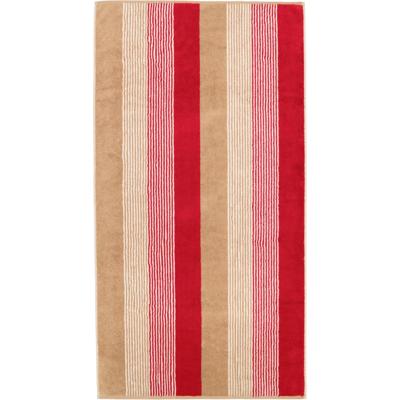 Cawö Cawö Coast Handdoek rot/natur 50/100