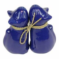 Peper en Zoutstel Keramiek Muizen Blauw - thumbnail