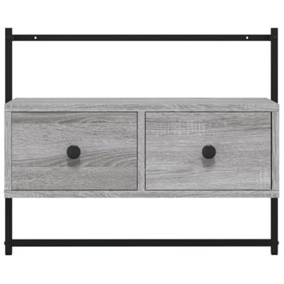Tv-meubel wandgemonteerd 60,5x30x51 cm hout grijs sonoma eiken
