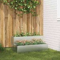 VidaXL Tuin bloempot zilver 100 x 60 x 45 cm gegalvaniseerd staal - thumbnail