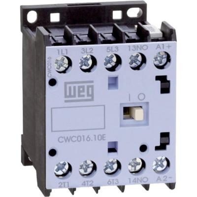 WEG CWC07-10-30D24 Contactor 3x NO 3 kW 230 V/AC 7 A Met hulpcontact 1 stuk(s) WEG CWC07-10-30D24 Contactor 3x NO 3 kW 230 V/AC 7 A Met hulpcontact 1 stuk(s)