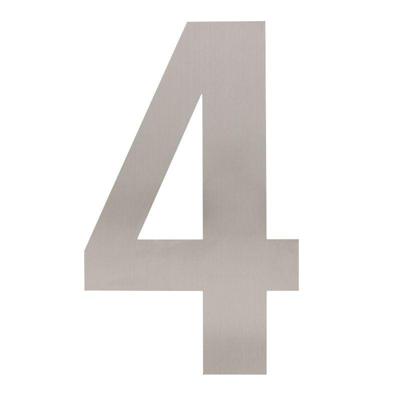 Intersteel Huisnummer 4 XXLNumbra 50cm RVS - 0035.402124