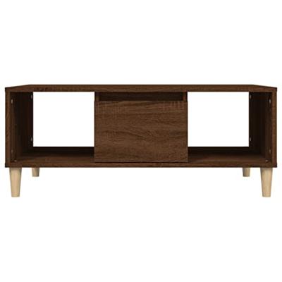 Salontafel 90x50x36,5 cm bewerkt hout bruineikenkleurig