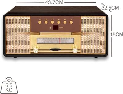 Crosley Rhapsody Mahogany platenspeler entertainmentset