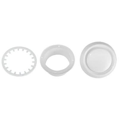Nedco luchtrooster - wit - instelbaar - rond 125 mm aansluiting - met bus
