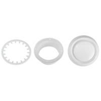 Nedco luchtrooster - wit - instelbaar - rond 125 mm aansluiting - met bus - thumbnail