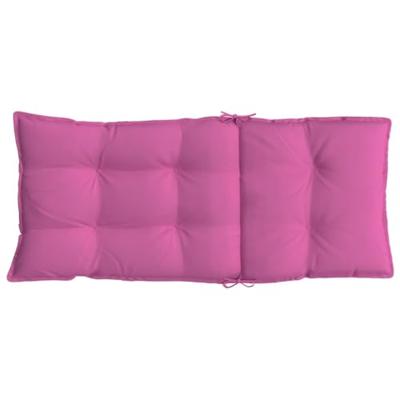 VidaXL Stoelkussens 2 st hoge rug oxford stof roze