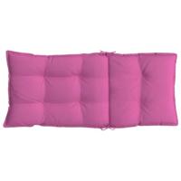 VidaXL Stoelkussens 2 st hoge rug oxford stof roze - thumbnail