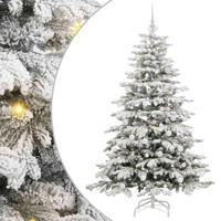 VidaXL Kunstmatige inklapbare kerstboom wit 180 cm pe en pvc - thumbnail