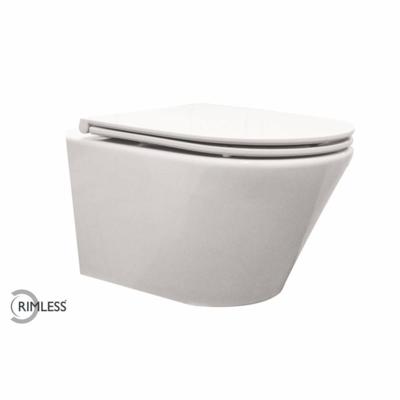 Wandcloset Vesta Junior Diepspoel Rimfree Wit Aqua Splash