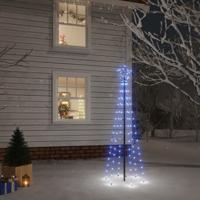 Kerstboom met grondpin 108 LED's blauw 180 cm - thumbnail