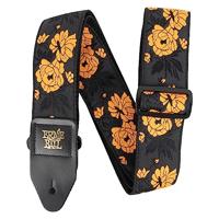 Ernie Ball Classic Jacquard Strap 5358 Tangerine Rose gitaarband - thumbnail