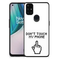 OnePlus Nord N10 5G | Telefoon Hoesje | Finger Don&apos;t Touch My Phone - thumbnail