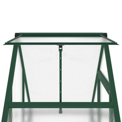 VidaXL Tuinkas met basisframe 169x58x195 cm aluminium groen