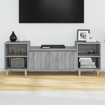 Tv-meubel 160x35x55 cm bewerkt hout grijs sonoma eikenkleurig