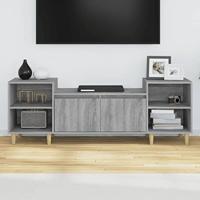 Tv-meubel 160x35x55 cm bewerkt hout grijs sonoma eikenkleurig - thumbnail