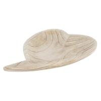 Snackdienblad DKD Home Decor Lichtbruin Natuurlijk Hart Tropisch 35 x 24 x 4 cm - thumbnail