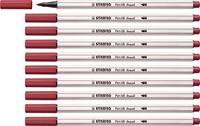 Brushstift stabilo pen 68/50 donkerrood | 10 stuks - thumbnail